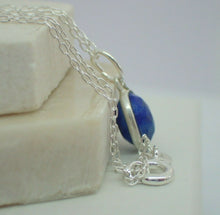 Load image into Gallery viewer, Natural Lapis Lazuli Pendant, Oval, 925 Solid Sterling Silver, New, UK Seller