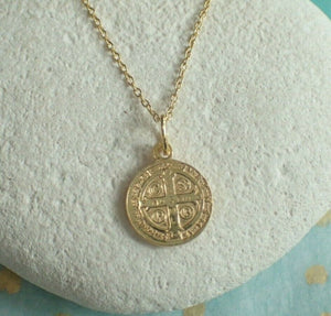 Sterling Silver Gold Vermeil San Benedetto Coin Medallion Style Pendant