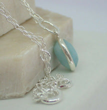 Load image into Gallery viewer, Natural Larimar Pendant, Oval, 925 Solid Sterling Silver, New - UK Seller