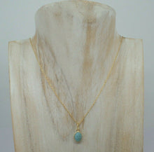 Load image into Gallery viewer, Natural Larimar Pendant, 925 Sterling Silver Gold Plated Vermeil - UK Seller