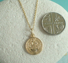 Load image into Gallery viewer, Sterling Silver Gold Vermeil San Benedetto Coin Medallion Style Pendant