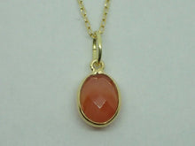 Load image into Gallery viewer, Natural Carnelian Pendant, 925 Sterling Silver Gold Plated Vermeil  - UK Seller