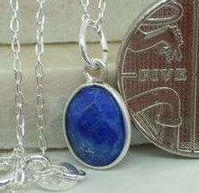 Load image into Gallery viewer, Natural Lapis Lazuli Pendant, Oval, 925 Solid Sterling Silver, New, UK Seller