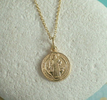 Load image into Gallery viewer, Sterling Silver Gold Vermeil San Benedetto Coin Medallion Style Pendant