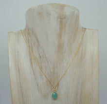 Load image into Gallery viewer, Natural Amazonite Pendant, 925 Sterling Silver Gold Plated Vermeil  - UK Seller