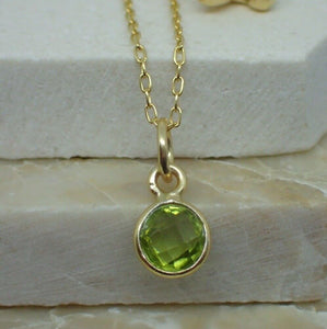 Dragonfly Pendant with Natural Peridot Charm, Gold Plated Vermeil, New UK Seller