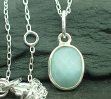 Load image into Gallery viewer, Natural Larimar Pendant, Oval, 925 Solid Sterling Silver, New - UK Seller