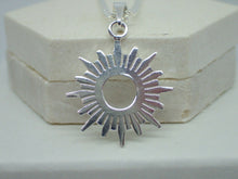 Load image into Gallery viewer, Sun Sunray Celestial Pendant, Solid Sterling Silver, inc Chain, New - UK Seller