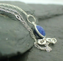 Load image into Gallery viewer, Natural Lapis Lazuli Pendant, Oval, 925 Solid Sterling Silver, New, UK Seller