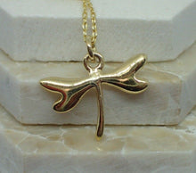 Load image into Gallery viewer, Dragonfly Pendant with Natural Peridot Charm, Gold Plated Vermeil, New UK Seller