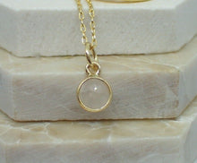 Load image into Gallery viewer, Lotus Flower Pendant &amp; Rose Quartz Charm, Gold Plated Vermeil, New  - UK Seller