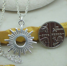 Load image into Gallery viewer, Sun Sunray Celestial Pendant, Solid Sterling Silver, inc Chain, New - UK Seller