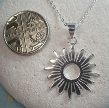 Load image into Gallery viewer, Sun Sunray Celestial Pendant, Solid Sterling Silver, inc Chain, New - UK Seller