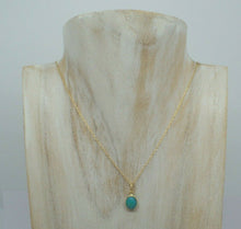 Load image into Gallery viewer, Natural Turquoise Pendant, 925 Sterling Silver Gold Plated Vermeil - UK Seller