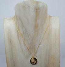 Load image into Gallery viewer, Lotus Flower Pendant &amp; Rose Quartz Charm, Gold Plated Vermeil, New  - UK Seller