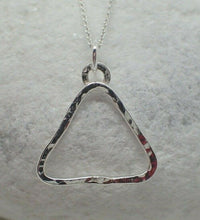 Load image into Gallery viewer, Fire Element Alchemist Hammered Pendant, Solid Sterling Silver, New, Handmade